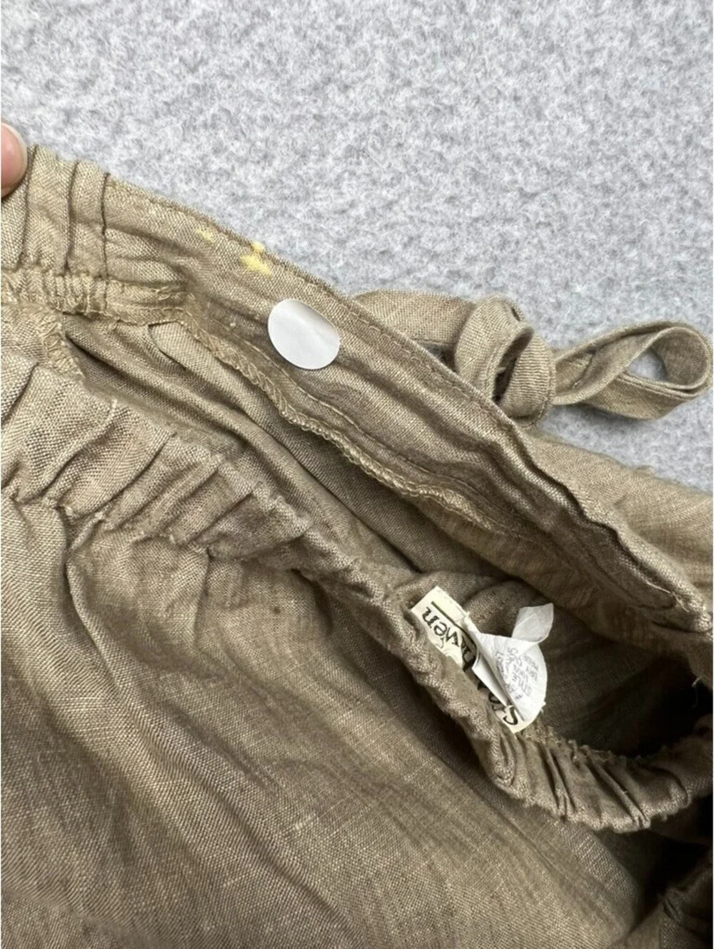 Vintage Smith & Hawken Linen Drawstring Pants Women L Relax Lounge Minimalist
